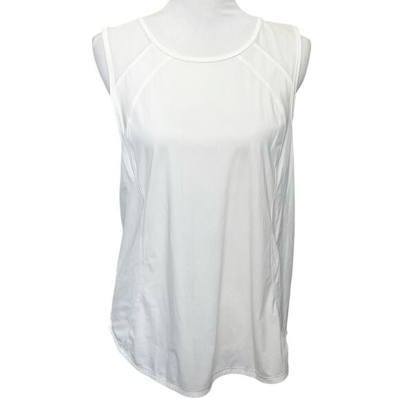 Lululemon Sculpt Tank Women’s Size Large White Sleeveless Mesh Back Activewear - Picture 2 of 10
